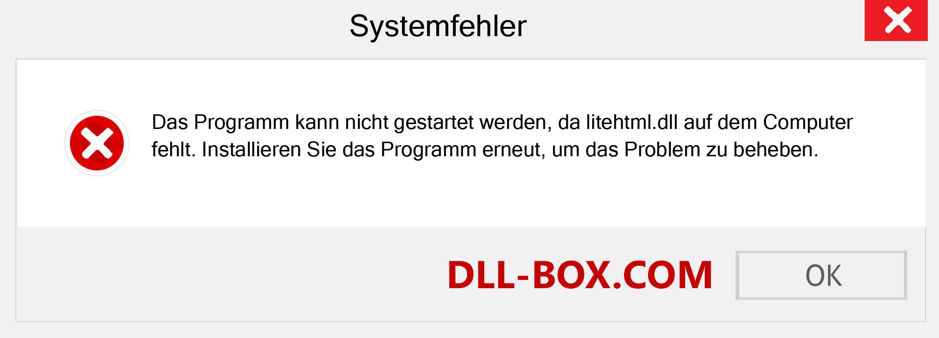 litehtml.dll-Datei fehlt?. Download für Windows 7, 8, 10 - Fix litehtml dll Missing Error unter Windows, Fotos, Bildern