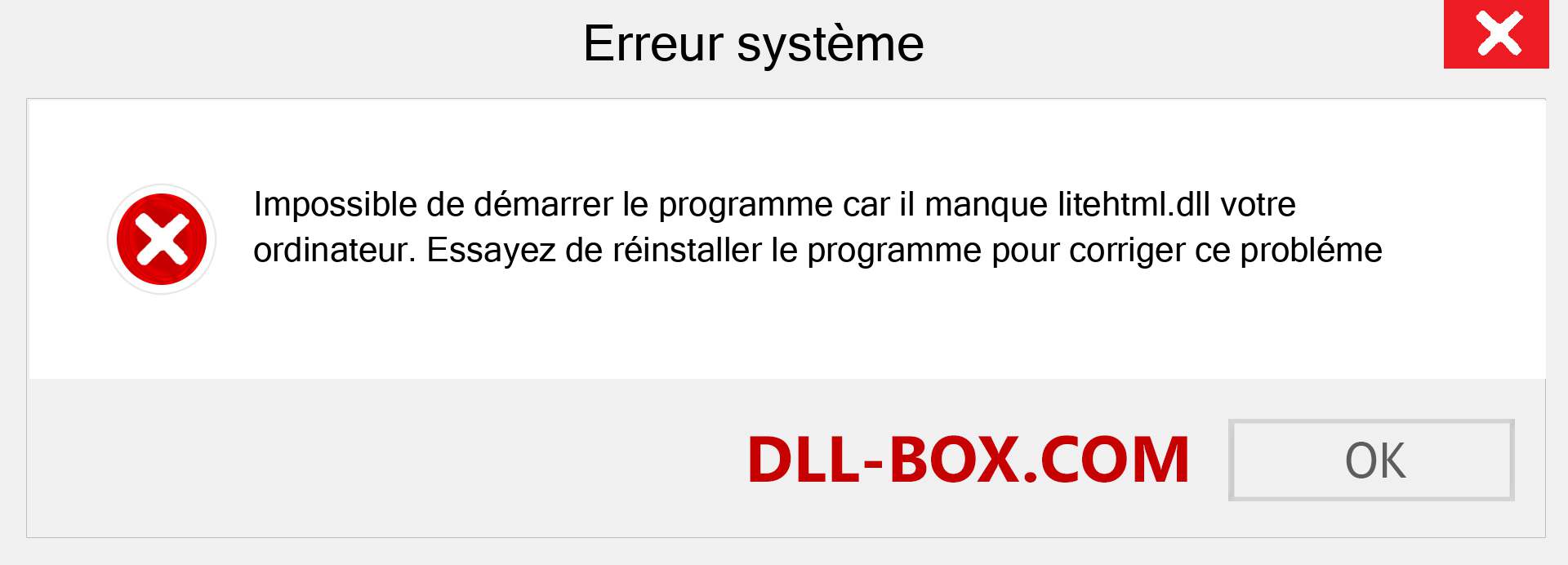 Le fichier litehtml.dll est manquant ?. Télécharger pour Windows 7, 8, 10 - Correction de l'erreur manquante litehtml dll sur Windows, photos, images